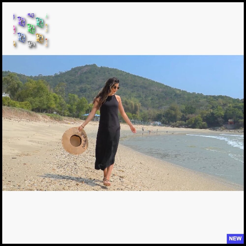 Sleeveless Halter Maxi Dress Side Slit Beach Coverup Casual Summer Boho - Picture 7 of 7